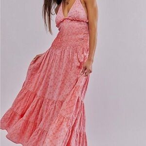 FREE PEOPLE
Women's Pink Pintuck Paradise Maxi Dress, Sz Small